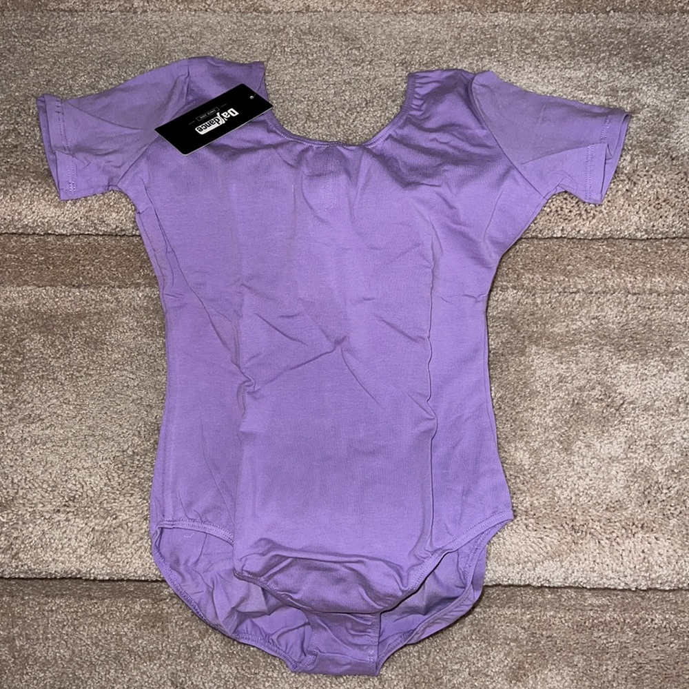 Brand New Day Dance Short Sleeve Leotard Pc Top Purple Size ...